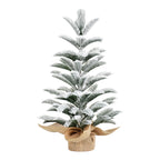 50CM Flocked Tabletop Christmas Tree, Full PE Snowy Mini Tree