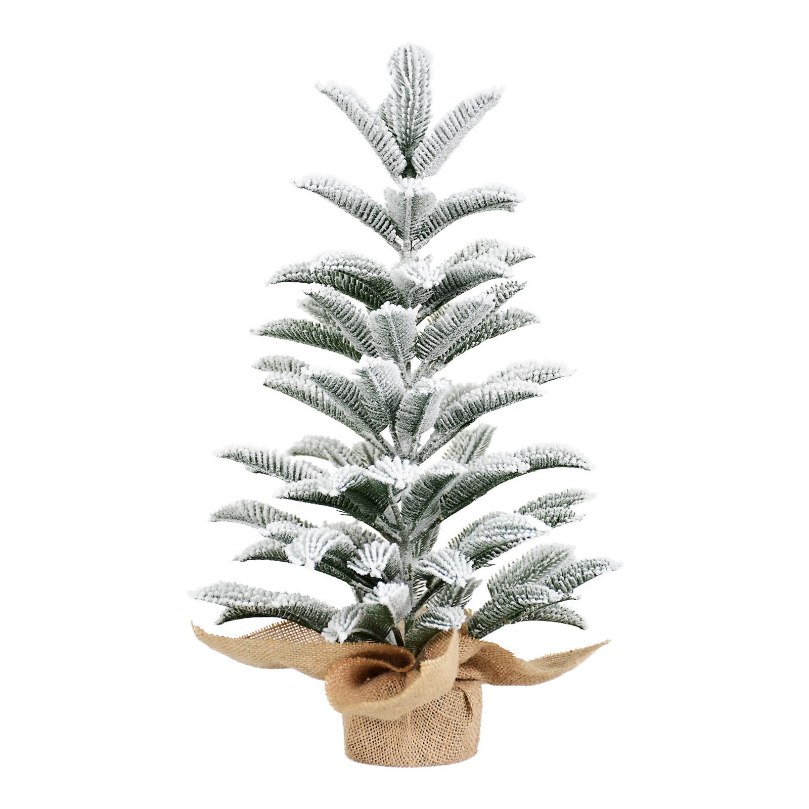 50CM Flocked Tabletop Christmas Tree, Full PE Snowy Mini Tree