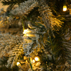 Pre-lit Christmas Artificial Tree 4-Piece Set, Garland, Wreath and Set